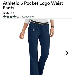 Greys anatomy Barco scrubs size top pants logo waistband x-large indigo